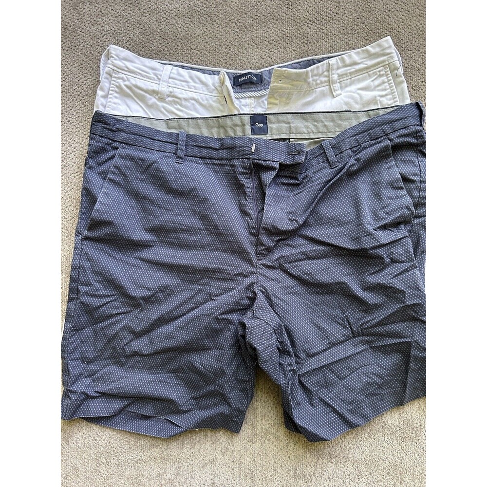 Lot Of 2 Shorts Size 38 Gap Blue And Nautica White Size 36